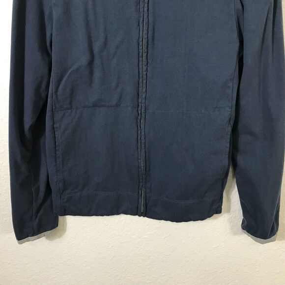 Standard James Perse Jacket Women's Size 1 Blue Cotton Zip Long Sleeve - Picture 5 of 9